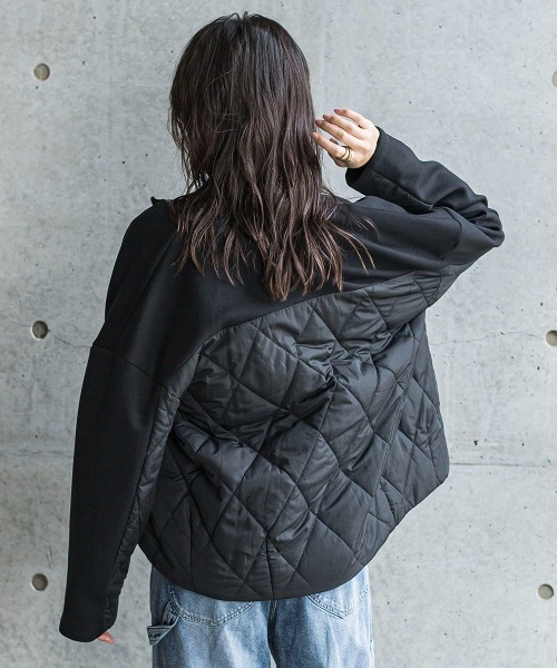 may キルティングブルゾン　ブラック mitis（ミティス） ブルゾン アウター mitis 3Way キルティング