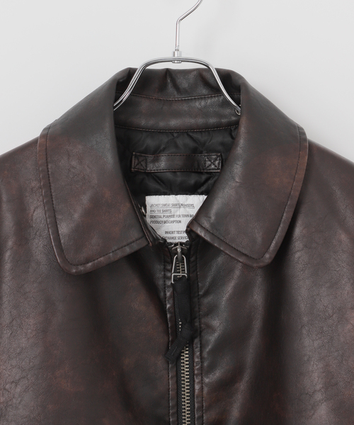 B.C STOCK ミリタリージャケット モッズコート フェイクレザー G1