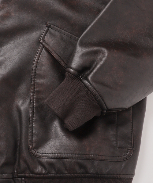 B.C STOCK ミリタリージャケット モッズコート フェイクレザー G1