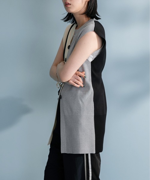 「Eimee Law」 ニットアンサンブル 38 ライトグレー レディース_画像4