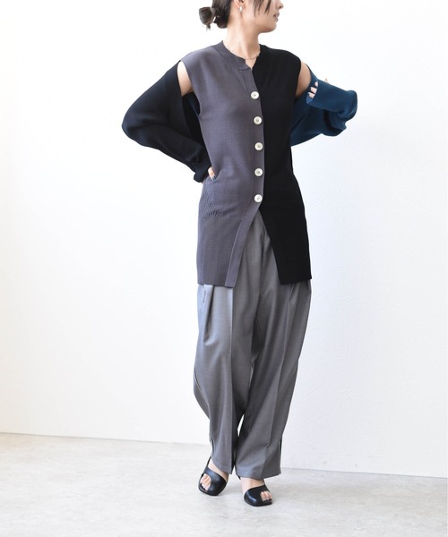 「Eimee Law」 ニットアンサンブル 38 ライトグレー レディース_画像6