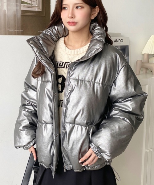 「moment+」 ブルゾン M シルバー レディース_画像8