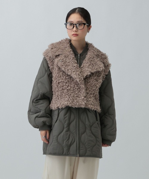 【BALMAIN】　レッキスファーベスト　ジャケット　ブルゾン　毛皮　M〜L mgsable_j-4422