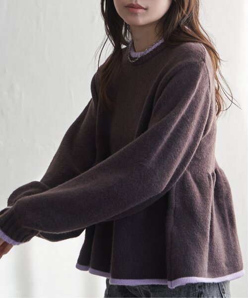 VENCE EXCHANGE ニット セーター アルパカタッチ配色プルオーバー