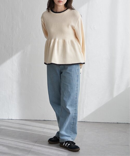 VENCE EXCHANGE ニット セーター アルパカタッチ配色プルオーバー