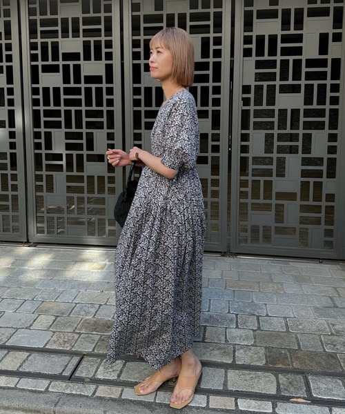 「Audrey and John Wad」 半袖ワンピース FREE レッド レディース_画像6