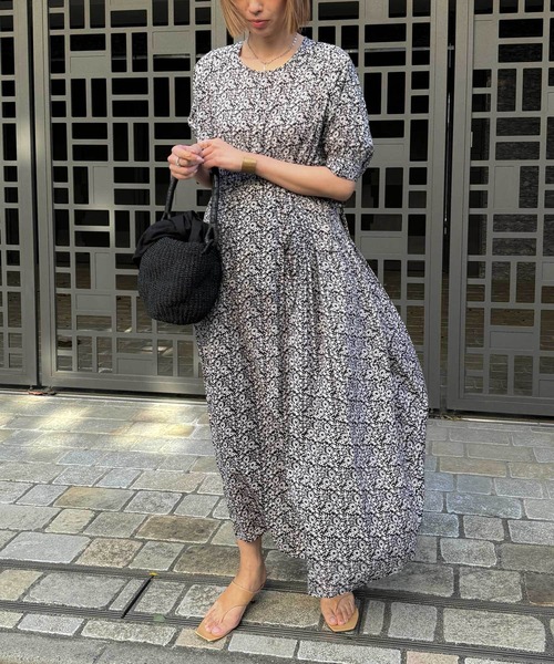 「Audrey and John Wad」 半袖ワンピース FREE レッド レディース_画像8