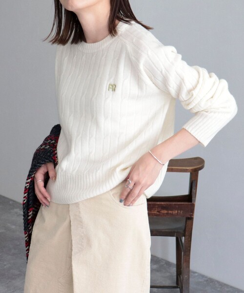 「fredy emue」 長袖ニット 38 ネイビー レディース_画像6