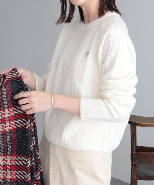 「fredy emue」 長袖ニット 38 ネイビー レディース_画像9