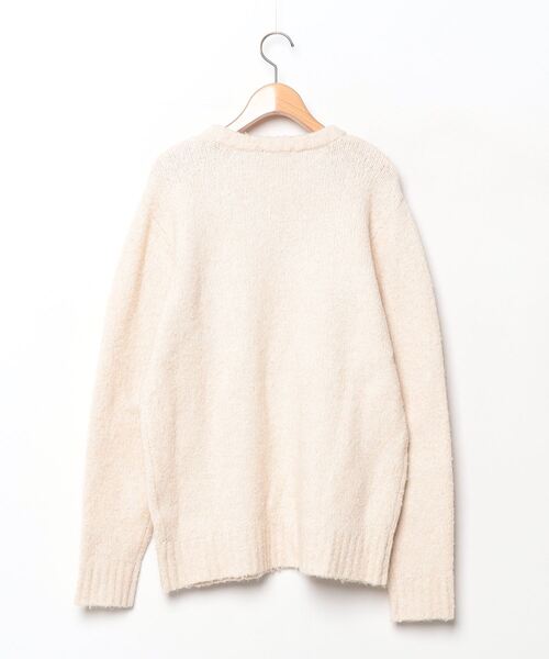 「NAVY」 長袖ニット L ベージュ レディース_画像2