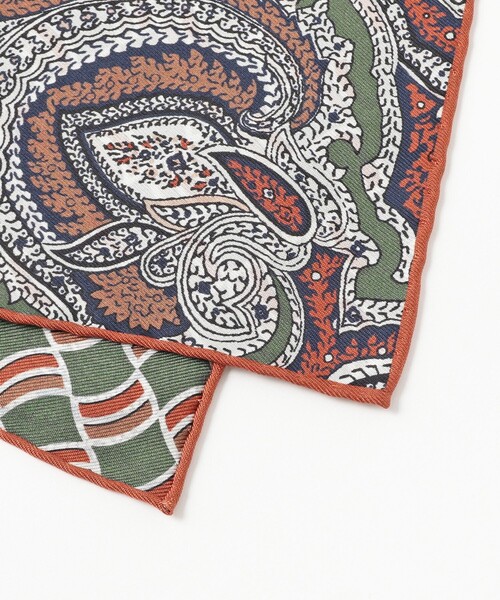 Holliday & Brown ハンカチ Holliday ＆ Brown / シルク ペイズリー柄
