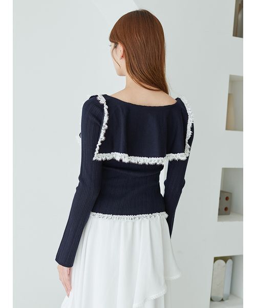 SNIDEL（スナイデル） ニット セーター Sustainableビッグカラーレース