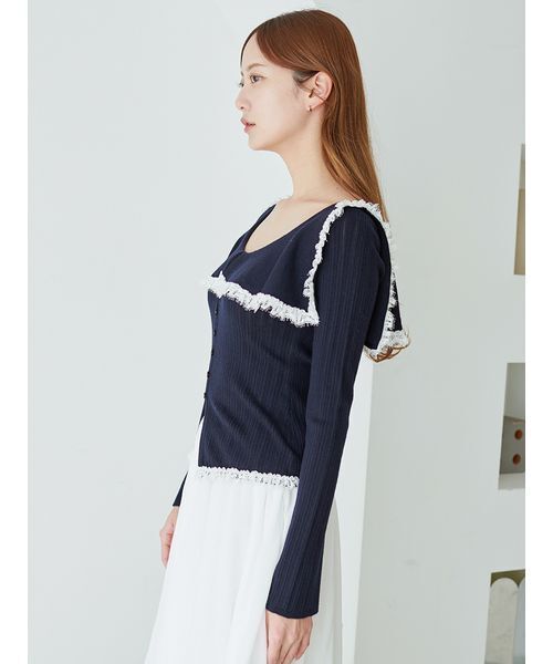 SNIDEL（スナイデル） ニット セーター Sustainableビッグカラーレース