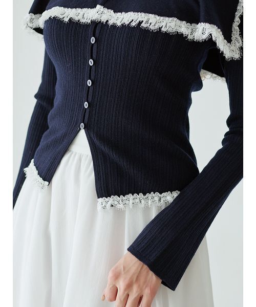 SNIDEL（スナイデル） ニット セーター Sustainableビッグカラーレース