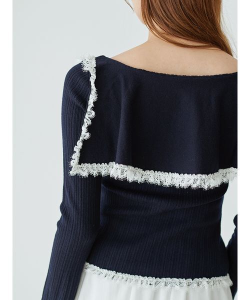 SNIDEL（スナイデル） ニット セーター Sustainableビッグカラーレース