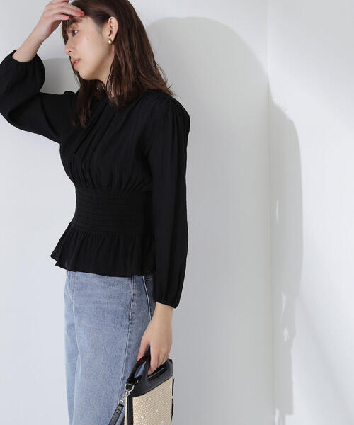 「NATURAL BEAUTY BASIC」 長袖ブラウス MEDIUM ライトグリーン レディース_画像6