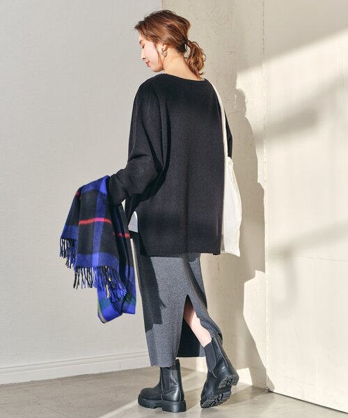 「Spick & Span」 長袖ニット FREE グレー レディース_画像3