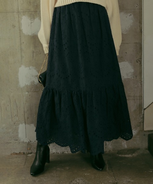 ☆herlipto☆High-Waist Tiered Long Skirt | ヤマダウェブコム
