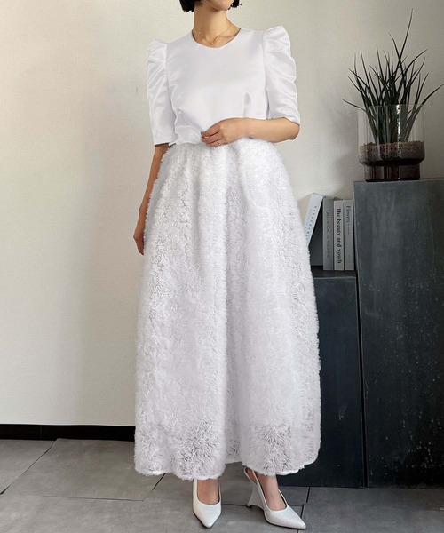 【新品タグ付き】モコモコセットアップドレス　オケージョン GIRL DRESS FOR NOW パーティードレス ドレス 「新色追加」モコモコ