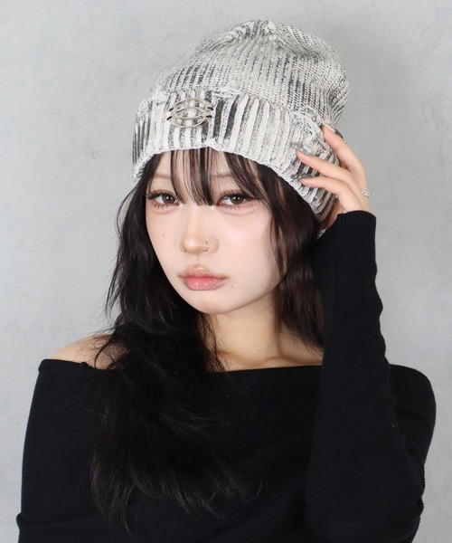 BARELY BLUE ニット帽 ニットキャップ 「 BARELY BLUE / ベアリー