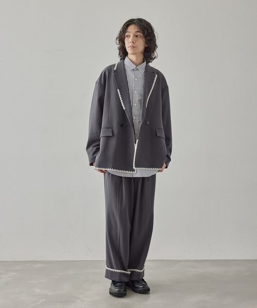 「JUNRED」 テーラードジャケット M チャコールグレー メンズ_画像5