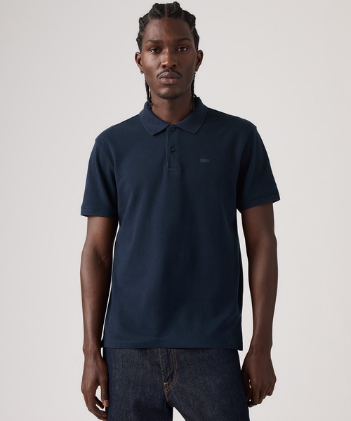 【ICEBERG HISTORY】刺繍ロゴ 半袖ポロシャツ ブラック L Levi's（リーバイス） ポロシャツ 半袖 ICON ポロシャツ メンズ