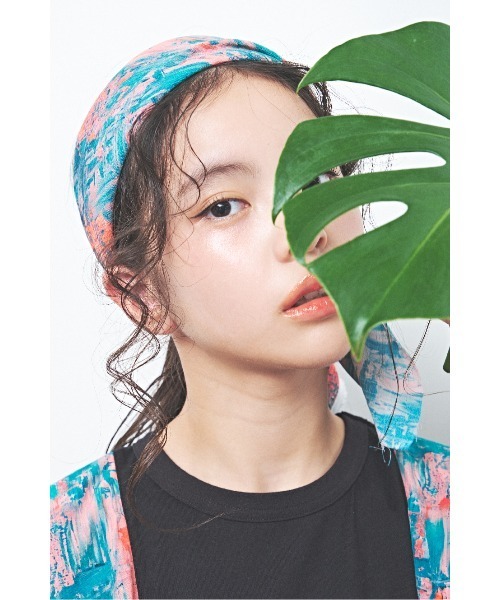 ワンピース アブストラクトハンカチーフスリーブワンピース キッズ 子供服 女の子の画像