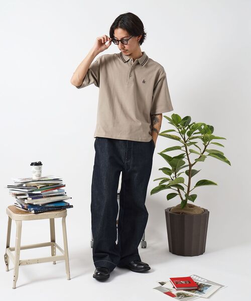 「FFEIN」 半袖シャツ MEDIUM オフホワイト メンズ_画像8