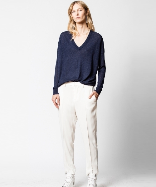 「ZADIG&VOLTAIRE」 長袖ニット SMALL ブルー系その他 レディース_画像3