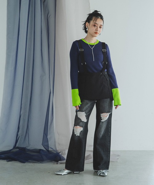 「bohmal」 長袖ニット FREE ライトピンク レディース_画像7