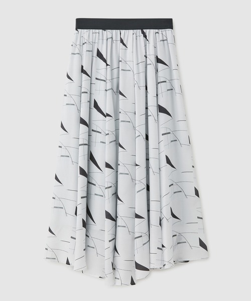 「ROPE'」 プリーツスカート 36 ライトグレー レディース_画像2