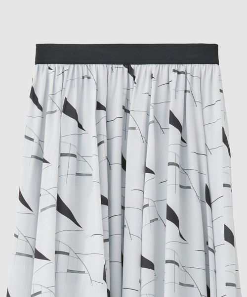 「ROPE'」 プリーツスカート 36 ライトグレー レディース_画像3