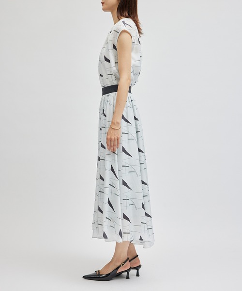 「ROPE'」 プリーツスカート 36 ライトグレー レディース_画像7