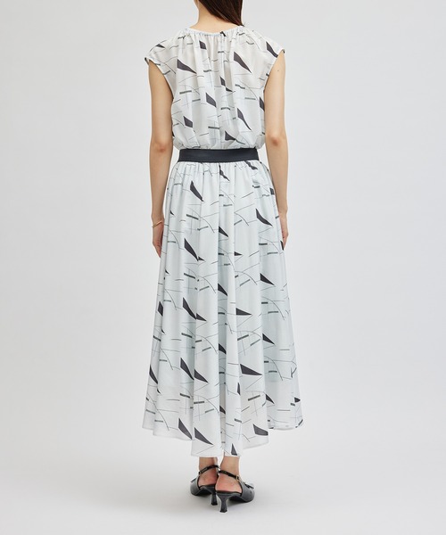 「ROPE'」 プリーツスカート 36 ライトグレー レディース_画像8