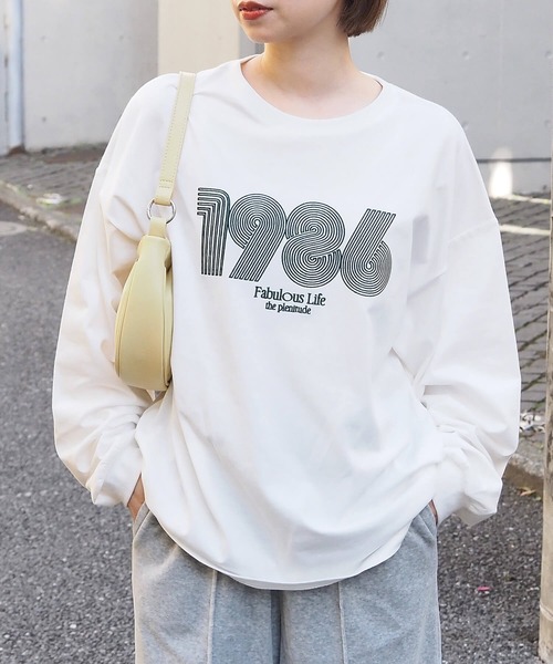 tiptop（ティップトップ） tシャツ アソートロゴ刺繍ロンT レディース