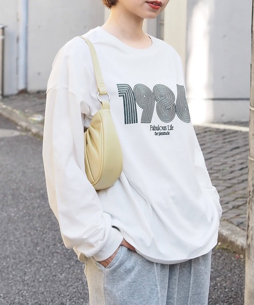 tiptop（ティップトップ） tシャツ アソートロゴ刺繍ロンT レディース