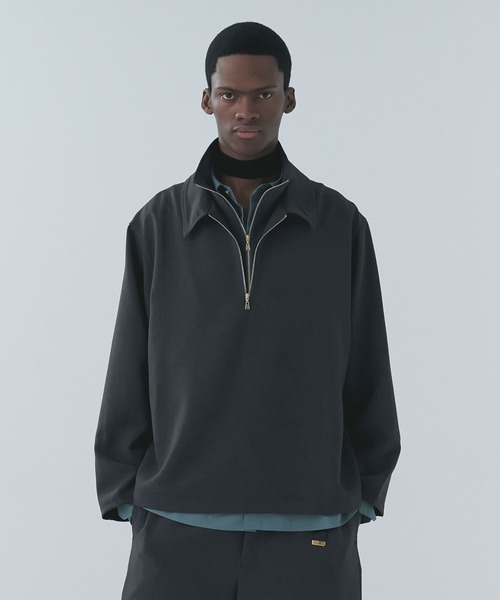 CULLNI（クルニ） tシャツ Relax Dry Stretch Half Zip Layerd Collar