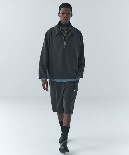 CULLNI（クルニ） tシャツ Relax Dry Stretch Half Zip Layerd Collar