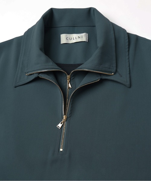CULLNI（クルニ） tシャツ Relax Dry Stretch Half Zip Layerd Collar