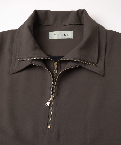 CULLNI（クルニ） tシャツ Relax Dry Stretch Half Zip Layerd Collar