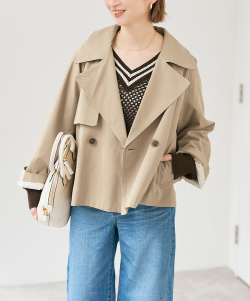 ⭐︎Spick&span⭐︎ソフトツイルショートトレンチコート⭐︎ベージュ⭐︎36⭐︎ Spick＆Span（スピック アンド スパン） トレンチコート コート ソフト