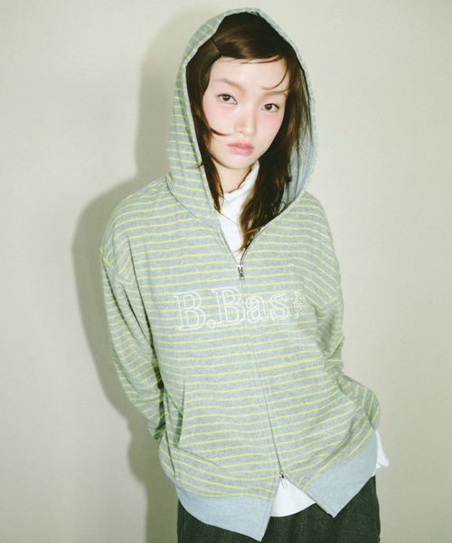 BROKEN BASE（ブロークンベース） パーカー B.Base Border Double-Zip