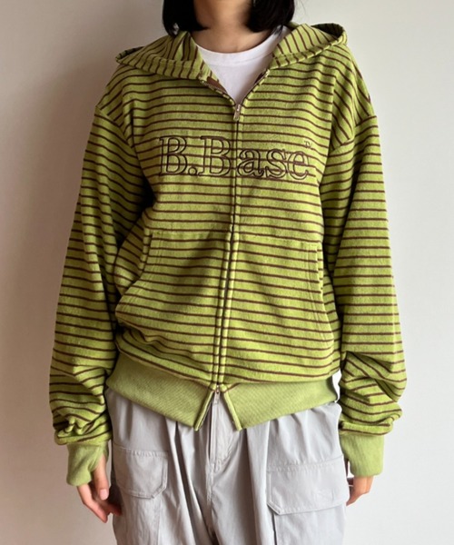 BROKEN BASE（ブロークンベース） パーカー B.Base Border Double-Zip
