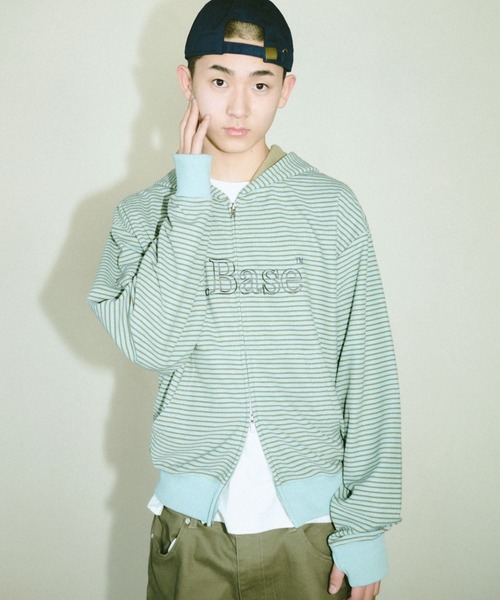 BROKEN BASE（ブロークンベース） パーカー B.Base Border Double-Zip