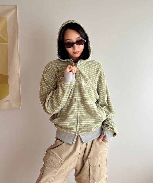 BROKEN BASE（ブロークンベース） パーカー B.Base Border Double-Zip