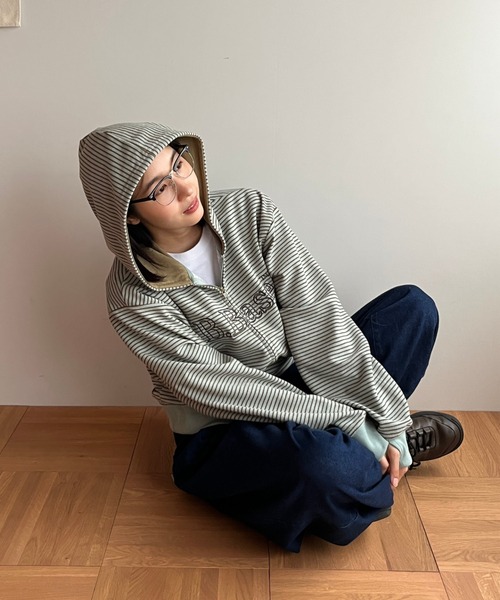 BROKEN BASE（ブロークンベース） パーカー B.Base Border Double-Zip