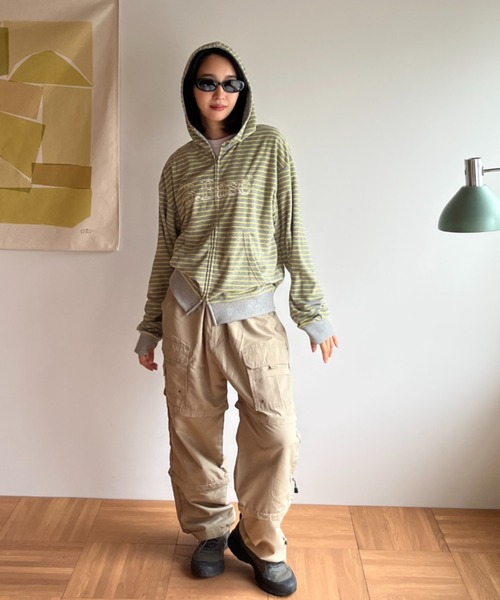 BROKEN BASE（ブロークンベース） パーカー B.Base Border Double-Zip