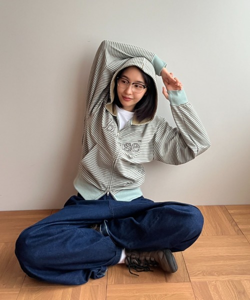 BROKEN BASE（ブロークンベース） パーカー B.Base Border Double-Zip