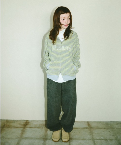 Broken base ボーダー　パーカー BROKEN BASE（ブロークンベース） パーカー B.Base Border Double-Zip