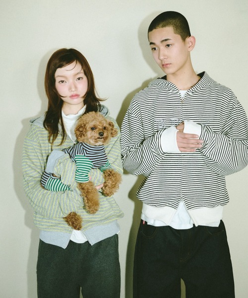 BROKEN BASE（ブロークンベース） パーカー B.Base Border Double-Zip